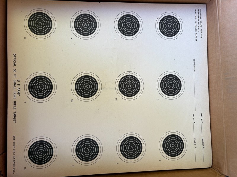 Targets, 500 US Army Official 50FT Small Bore Rifle Targets, Paper, case