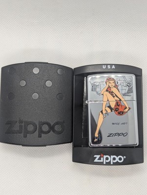 Zippo Lighter 6883 Pin-Up Nose Art Girl Redhead. Unfired.