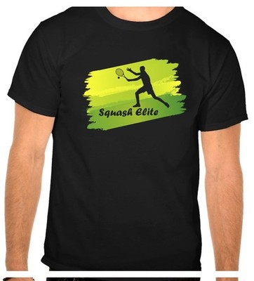 Squash Elite Sport schwarze T-SHIRT  - SPR104 -SW