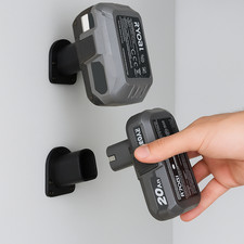 2 x Wall Mount Battery Holder for Ryobi ONE+ 18V &ndash; Secure Storage Bracket