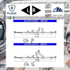 2x Ate Seilzug, Feststellbremse Links, Rechts für Hyundai i30 i30 Kombi i30