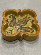 VTG MCM Bitossi Aldo Londi for Rosenthal Netter Paisley Italian Ceramic Ashtray