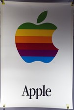 Apple Vintage Advertising Poster - Heavy Paper - Apple & Rainbow Apple Logo
