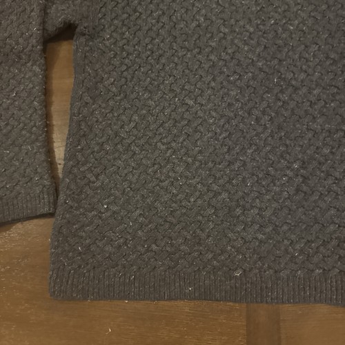 Vtg 90s Y2K GAP Heavy Lambswool Fishermans Sweater Mens XL Knit Gray - Picture 3 of 18