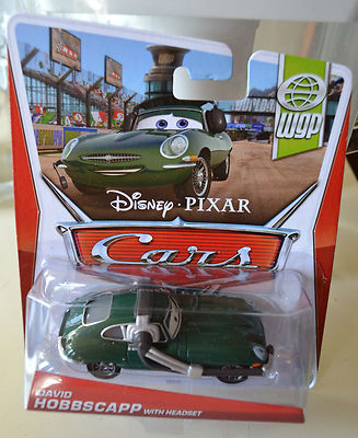 プ*ア様 カーズまとめセット！David Hobbscapp Disney Pixar Cars DAVID HOBBSCAPP WITH HEADSET WORLD GRAND PRIX