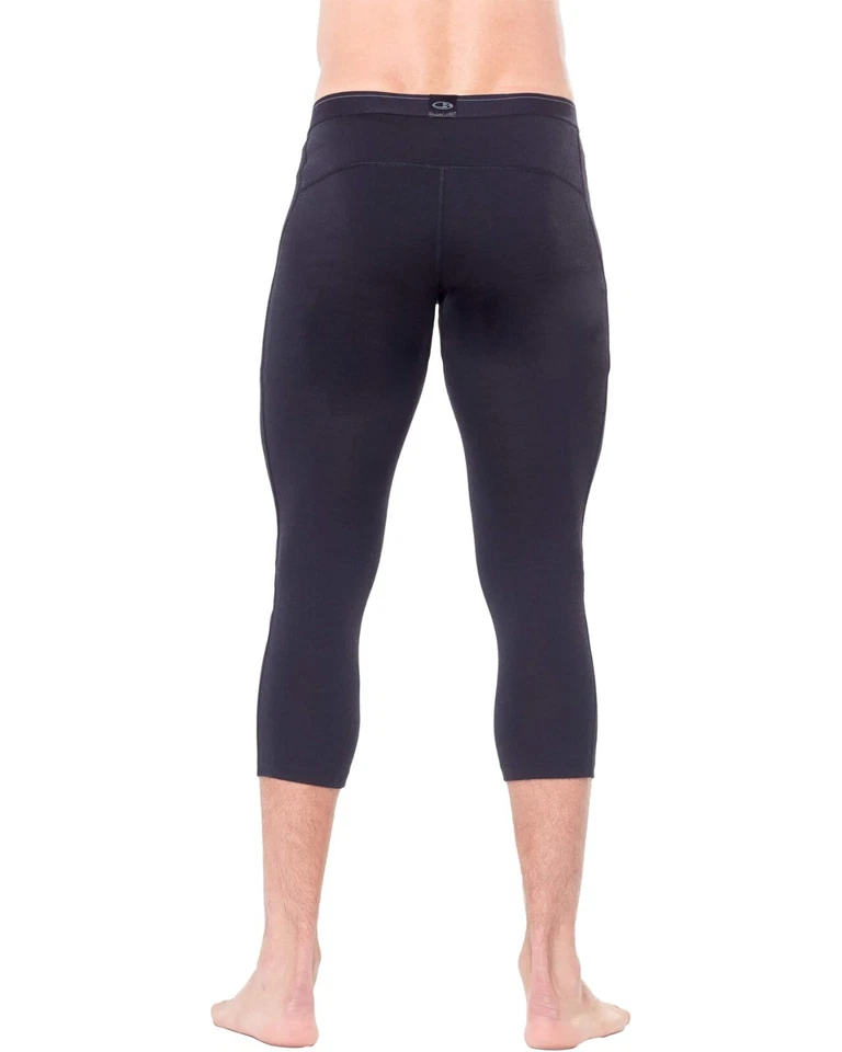 Icebreaker L59711 Men's Black Merino 200 Oasis Legless 3/4 Leggings Size L - Image 4 of 4