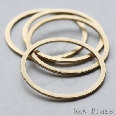 10 Pieces Raw Brass Flat CLOSED Ring - Link - Loop 32x2mm (CW-3605C-V-242)