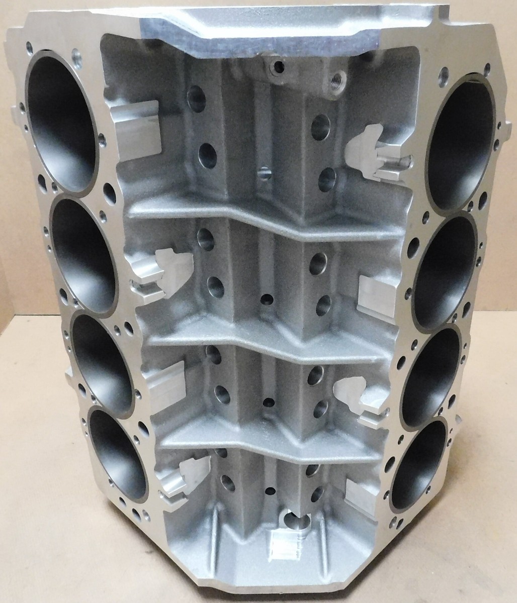 New Dart 31264444 Big M Aluminum Block, Billet Caps, 4.490