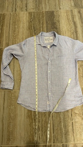 Camicia Frank & Eileen Barry blu con bottoni grande - Foto 7 di 13