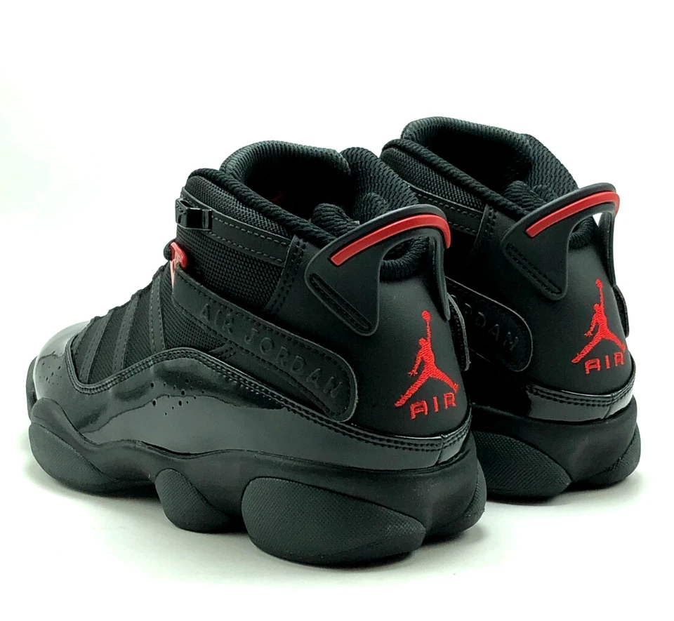 *NEW* Men NIKE Air Jordan 6 RINGS BLACK/FIRE RED (322992 026), Sz 8.0 - 13.0👍 - Image 4 of 4