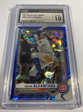 2021 Bowman Draft Sapphire Kevin Alcantara CSG 10 Gem Mint Cubs Color Match