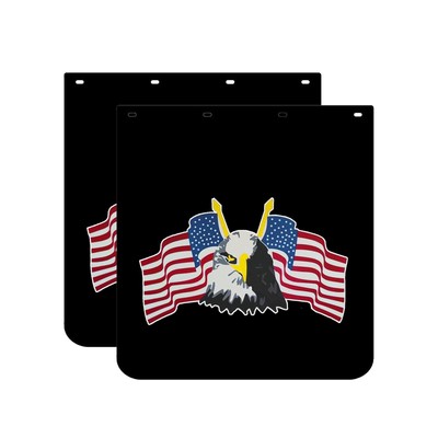 24X24 inch Pair Mud Flaps for Semi Trucks PVC Polymer Tractor Trailer Heavy Duty