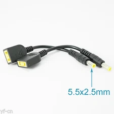 4pcs 5.5x2.5mm Male To Square DC Tip Female Adapter Cable For Lenovo ThinkPad