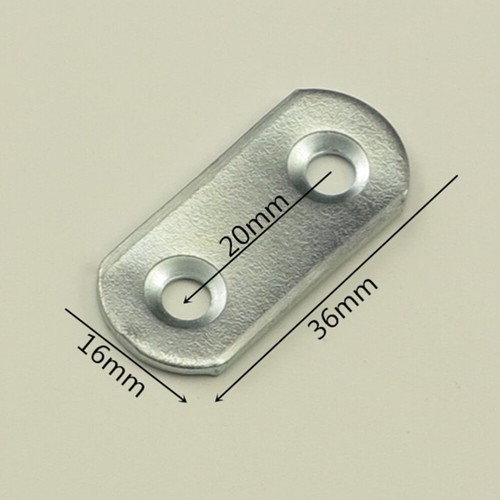 20 PCS Flat Brace Steel Brackets Stainless Corner Code Fixing Metal - Picture 7 of 11