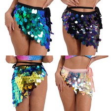 Womens Miniskirt Fashion Wrap Skirts Salsa Belly Dance Hip Skirt Halloween Mesh