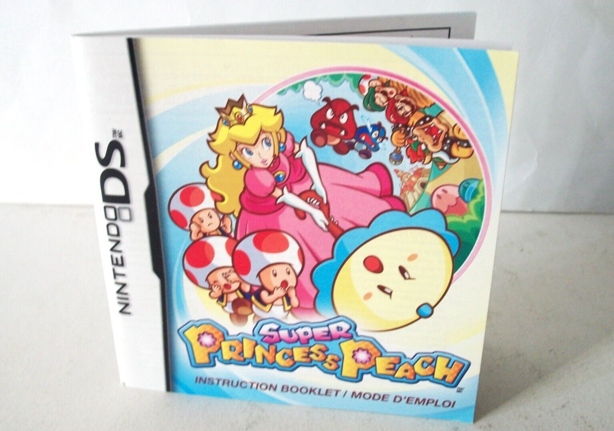 Super Princess Peach Manual Only NO GAME Nintendo DS Instruction