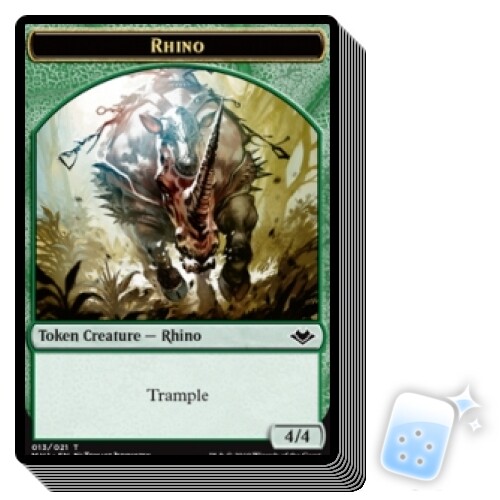 10 pcs RHINO TOKEN (13/21) Modern Horizons Magic MTG MINT CARD - Picture 1 of 1