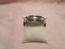 Genuine Leather, Stainless Steel and 5 Cubic Zirconia Bracelet