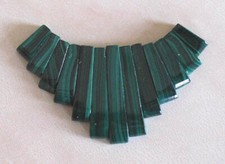 13 piece, malachite, tapered pendant set for jewellery making crafts