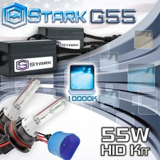 Slim 55w Xenon Hid Hi Lo Dual Kit Head Light - 10000k Deep Blue - 9004 Hb1 A