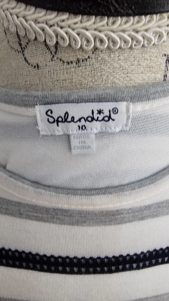 Espléndido Vestido Niñas Rayas Talla 10 Nuevo Con Etiquetas y Súper Cómodo y Súper Lindo!!! Foto 2 de 4