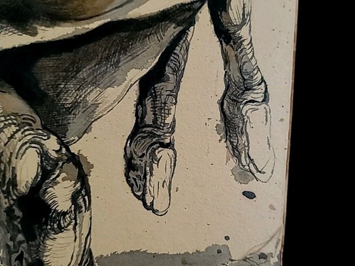 1933 Salvador Dalí Original Tinta Dibujo Boceto Pintura Obra de Arte Firmado Gouache - Imagen 18 de 24