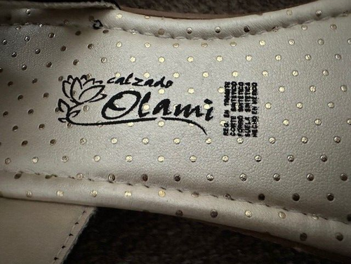 Women's Calzados Olami Sandel Shoes Rhinestone Bling 25-1/2eur 9.5US TX - Picture 6 of 10