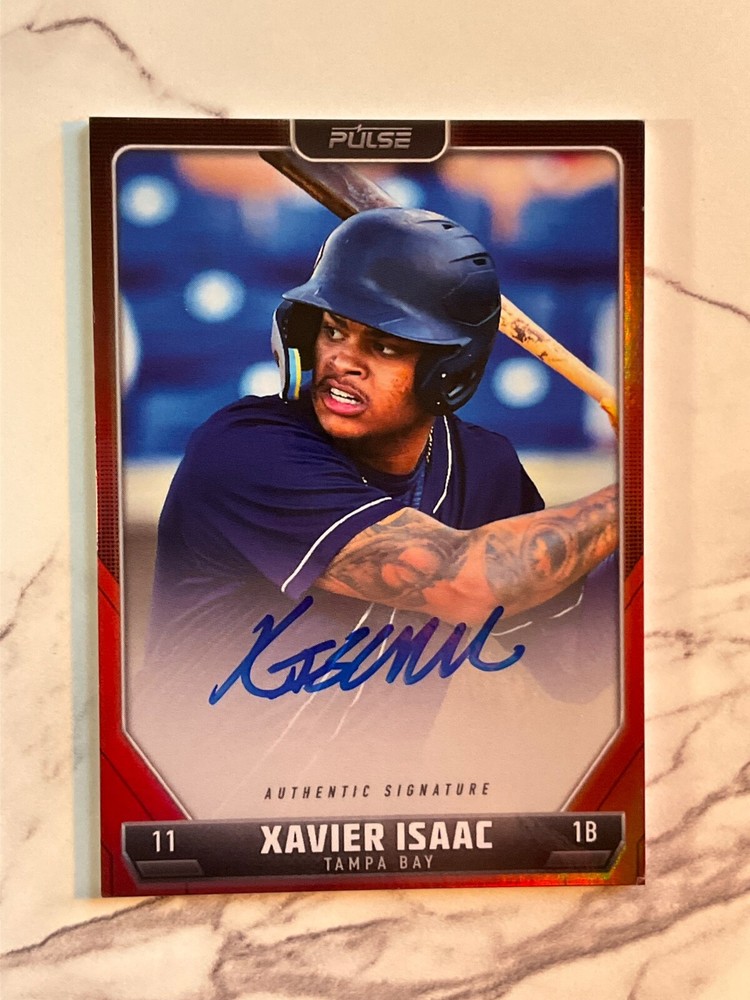 🔥2024 Pulse Baseball Xavier Isaac ON CARD AUTO /99 RED COLOR MATCH SP RC A-XIS