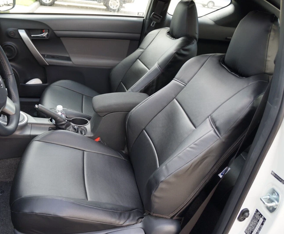 for SCION TC 2011-2016 IGGEE S.LEATHER CUSTOM FIT 2 FRONT SEAT COVERS 13 COLORS - Image 2 of 4