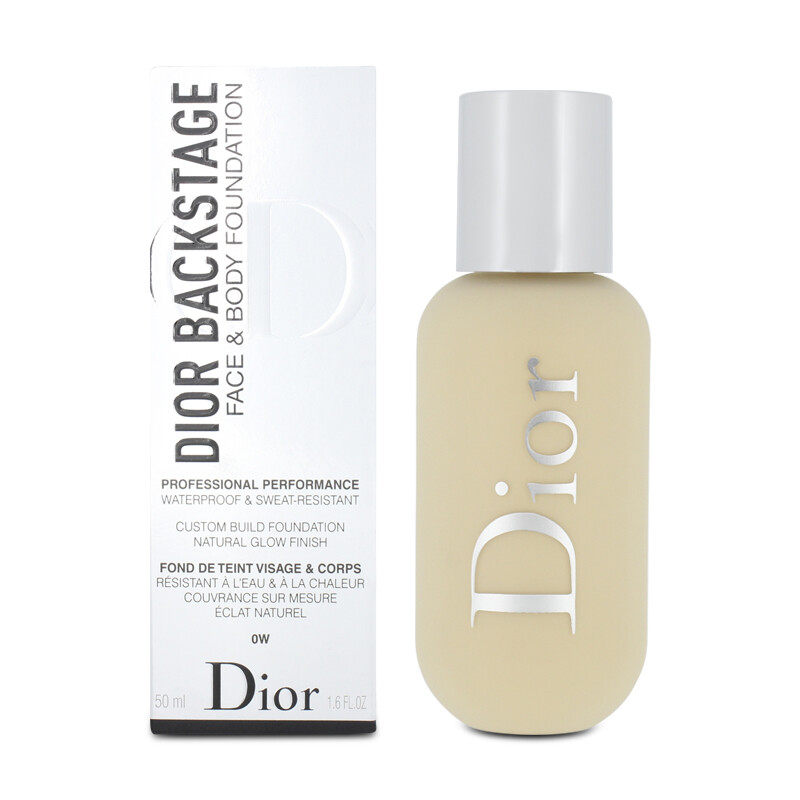 Dior 50ml Backstage Face Body Foundation Buildable Coverage 0W