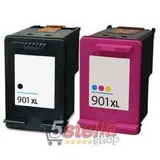 CARTUCCE NERO+COLORE 901 XL PER HP OFFICEJET J4580 J4585 J4624 J4680
