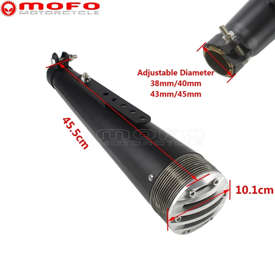 Motorcycle ATV Quad 37-45mm Muffler Exhuast Pipe Universal For Dirt Bike Scooter - Image 2 of 4