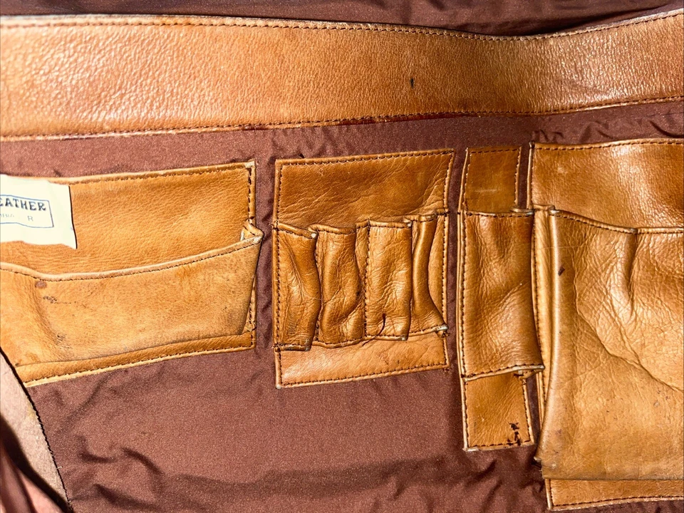 正品棕褐色皮革哥伦比亚制造公文包肩带。 笔记本电脑包 — 第 3/4 张图片