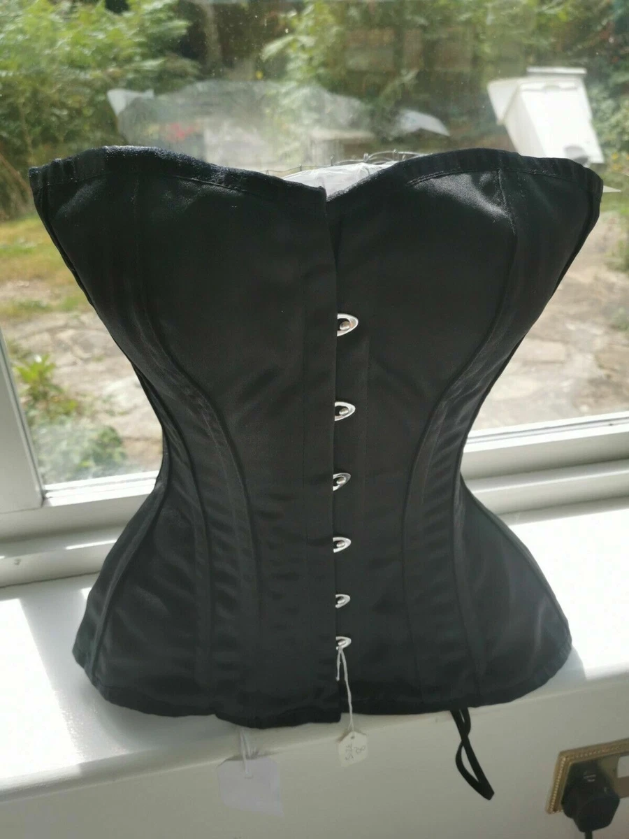 Steel Boned Tight Lacing black Corset size 26inch waist