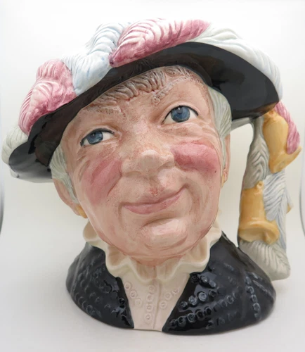 Vintage Royal Doulton #D6759 "Pearly Queen" Character Toby Jug Figural Mug 7"