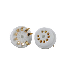 10pcs Ceramic 9pin Tube Socket PCB Gold Plate For 6DJ8 12AX7 ECC83 Guitar Amp
