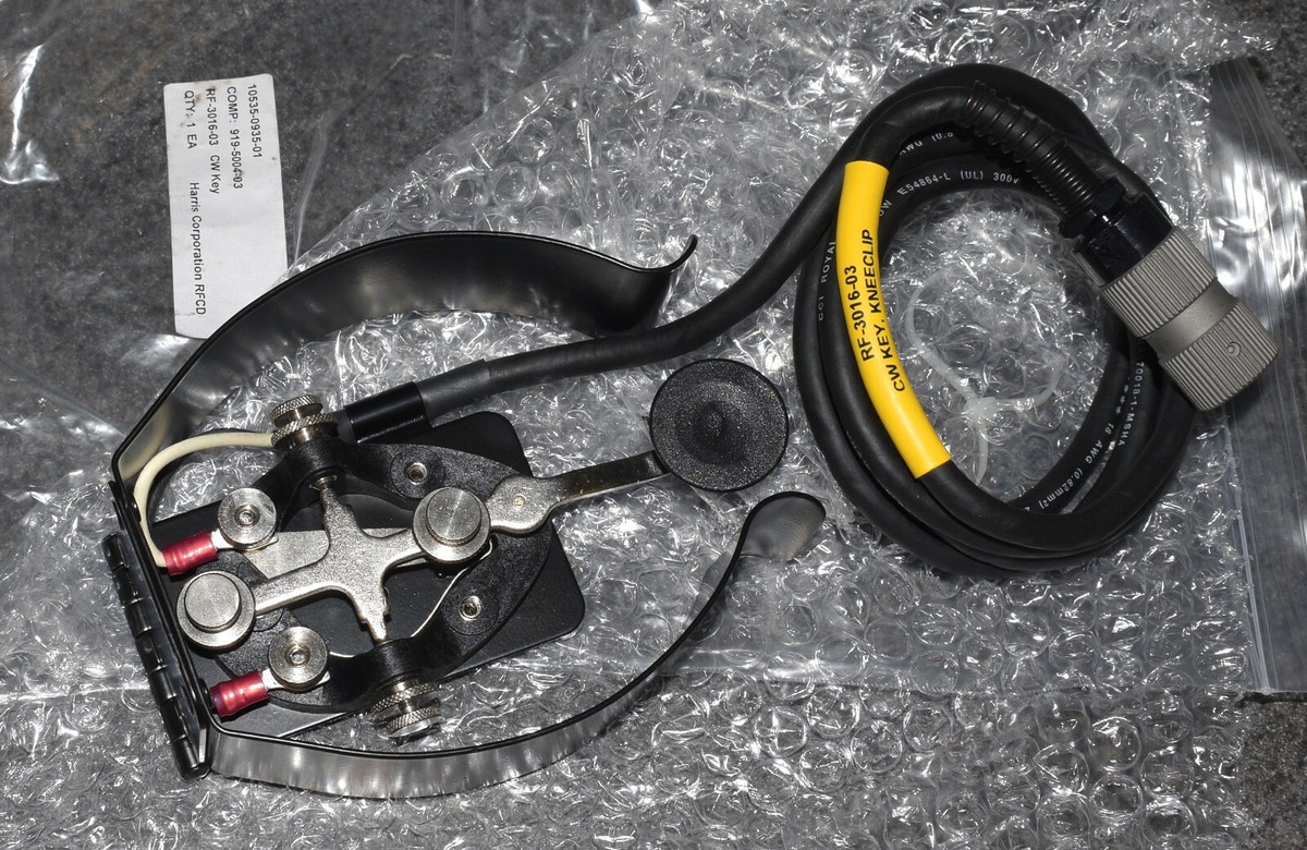 NEW MILITARY HARRIS RF-3016-03 TELEGRAPH KNEECLIP MORSE CODE CW