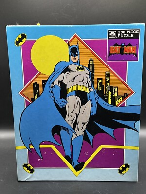 Vintage TM & DC Comics Batman Golden 200 Piece Puzzle 1989 Factory Sealed RARE