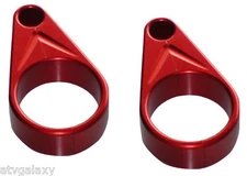 STREAMLINE BILLET RED FRONT BRAKE LINE CLAMPS FITS HOUSER LONESTAR WALSH ROLL