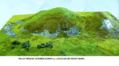JAVIS COUNTRYSIDE SCENICS Javis "Countryside" Scenics Summer Green Rough Terrain Mat 380mm x 165mm JHILL2