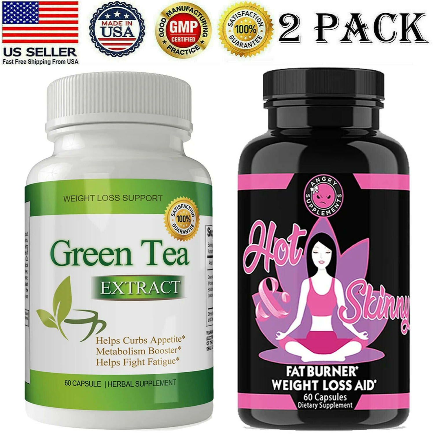 Extract Fat Burn Metabolism Booster & Hot Skinny Weight Loss Capsules