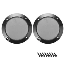 2pcs 2" Speaker Grill Mesh Decorative Circle Woofer Guard Protector Cover Black