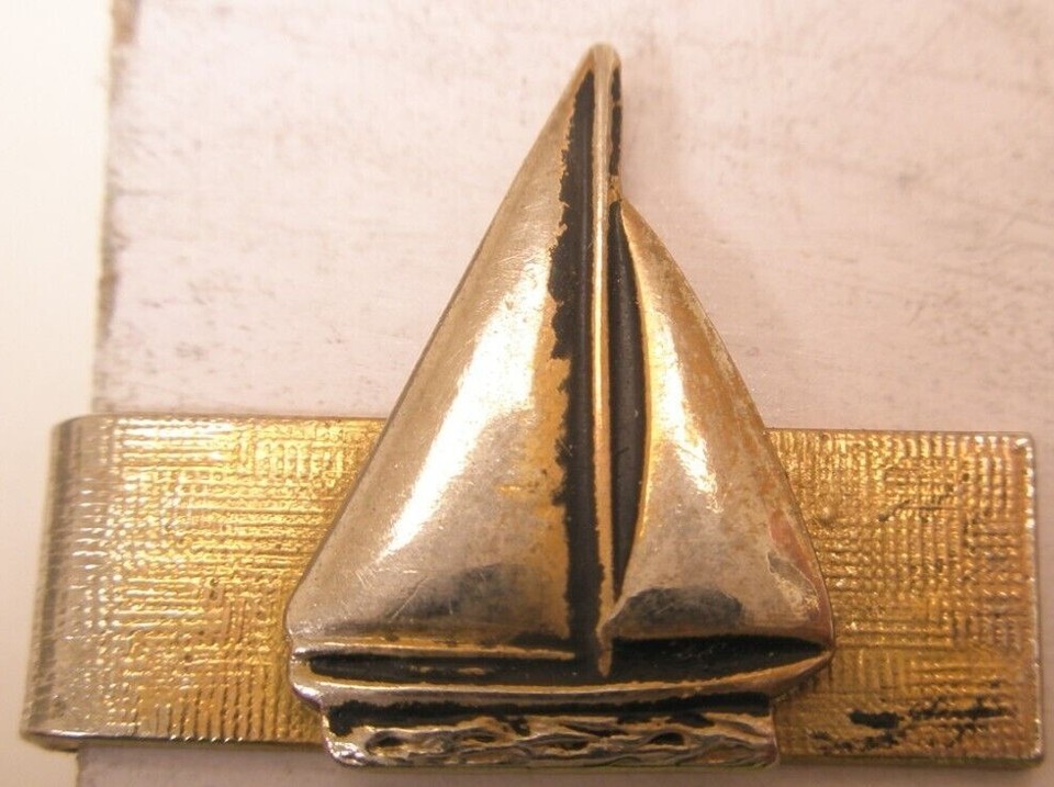 Sailboat Vintage TINY SMALL Tie Bar Clip sloop cutter ketch yawl eBay