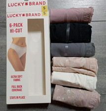 Lucky Brand 6 Pack Hi-Cut Ultra Soft Underwear Womens Small