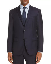 925 John Varvatos Men'S 38r Blue Slim Suit Jacket Blazer Sport Coat Damaged