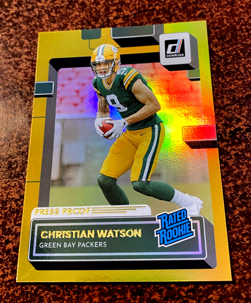 Christian Watson Panini Donruss #319 Press Proof Premium
