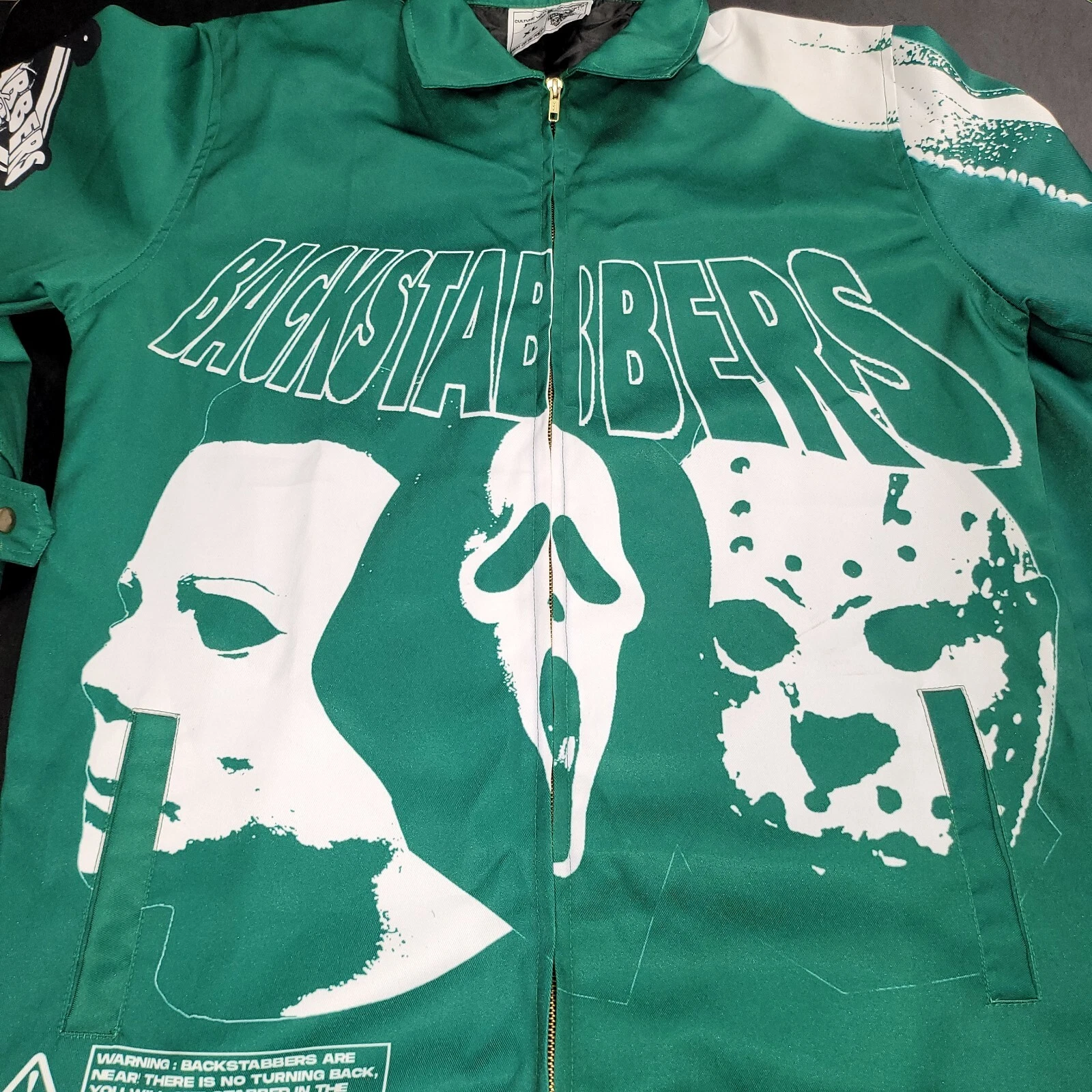 Culture Vulture Backstabbers Collection Green Jacket XL Ghostface Horror NWOT - product detail image 1