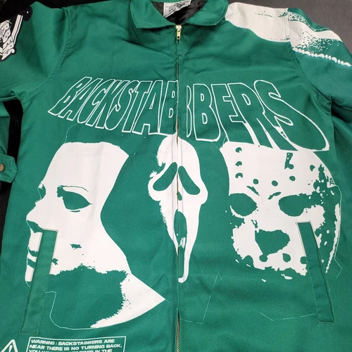 Culture Vulture Backstabbers Collection Green Jacket XL Ghostface Horror NWOT - product listing photo
