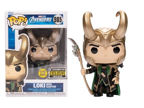 Loki With Scepter Glow #985 Funko Pop! (EE Exclusive) w/protector