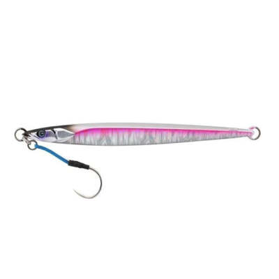 Leurre Métal Jackall Bambluz Semi-Long – 100g – UV Laserpink – Pêche Bar De Mer